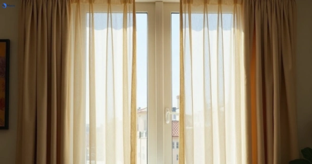Dusty and dull curtains in lyons before steam cleaning